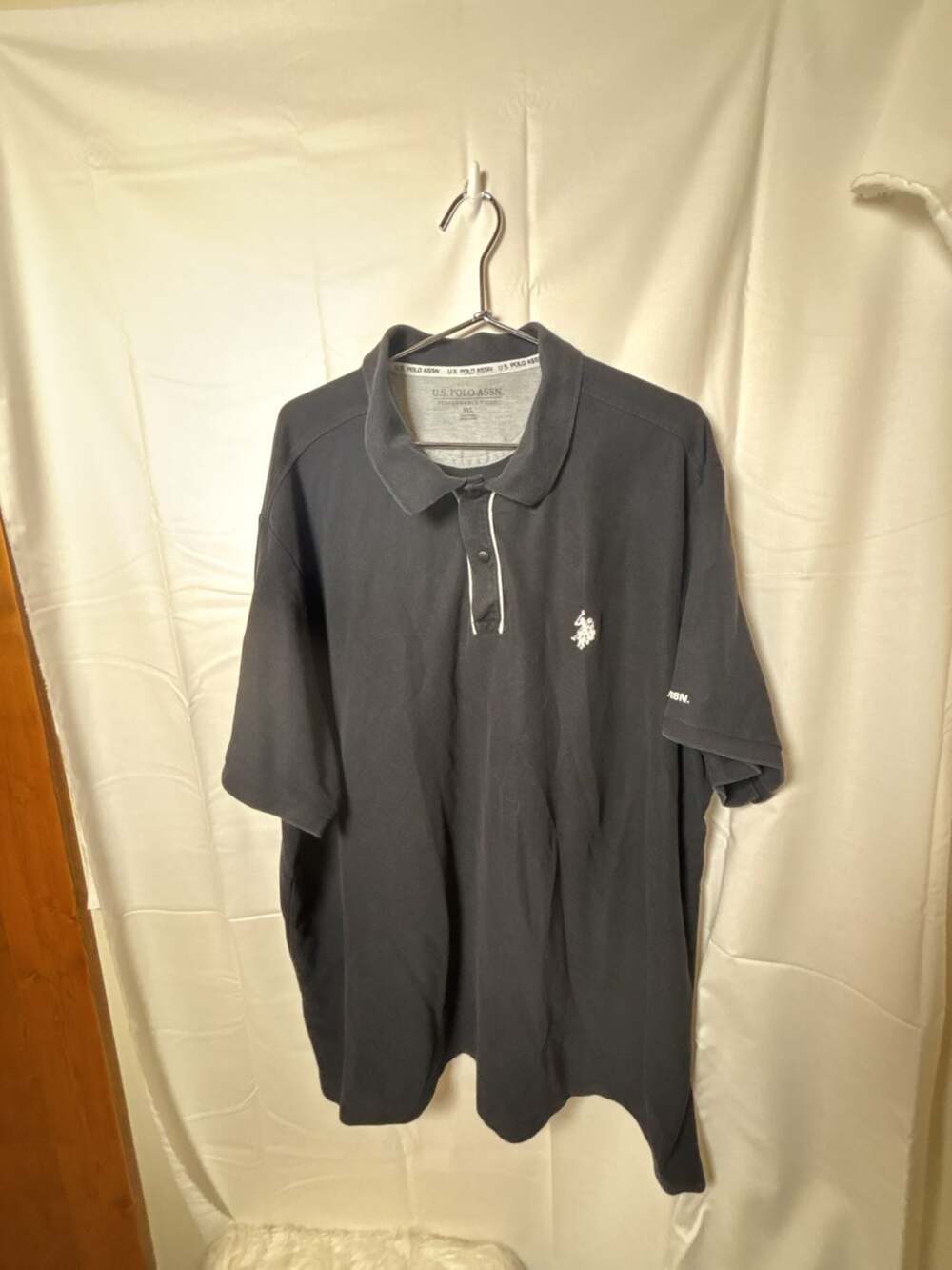 U.S. Polo Assn. Performance Pique Polo Shirt Black 3XL